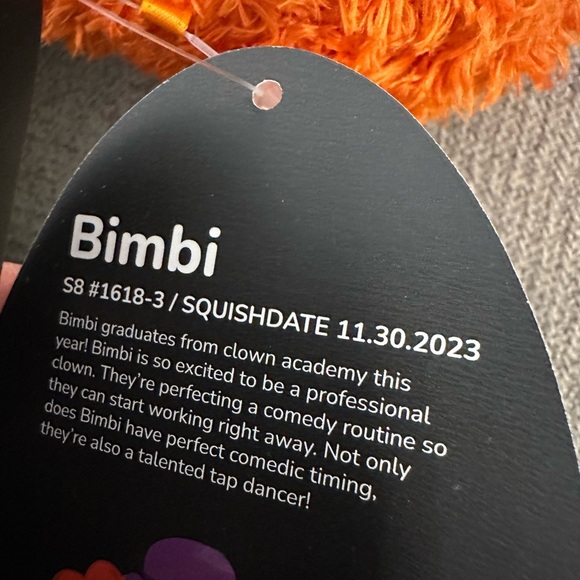 🇺🇸 NWT 8" Bimbi Squishmallow🤡 Select series - Picture 8 of 8